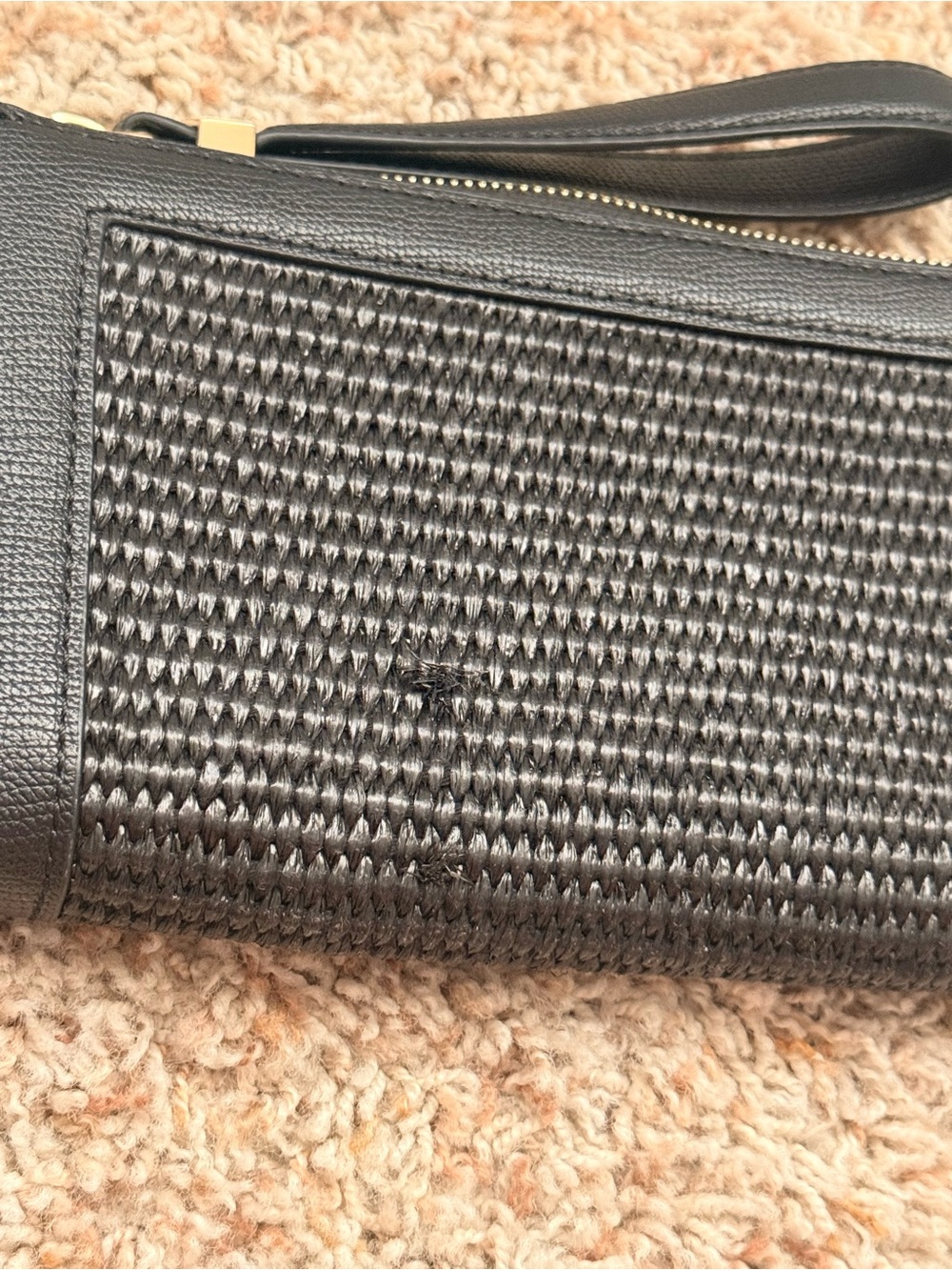 Ted Baker Black Woven Wristlet with Gold Logo - Picture 3 of 8